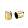 24mm gold disc top cap for bottle